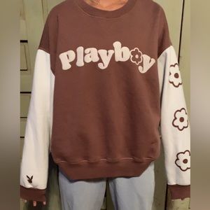 brown playboy crewneck